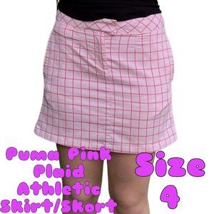 Clothing - NWT Puma Pink Plaid Athletic Skirt/Skort Size 4